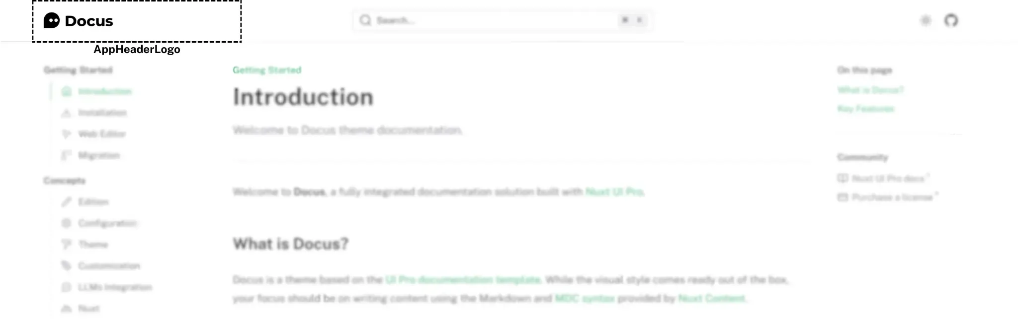 App header logo visualisation